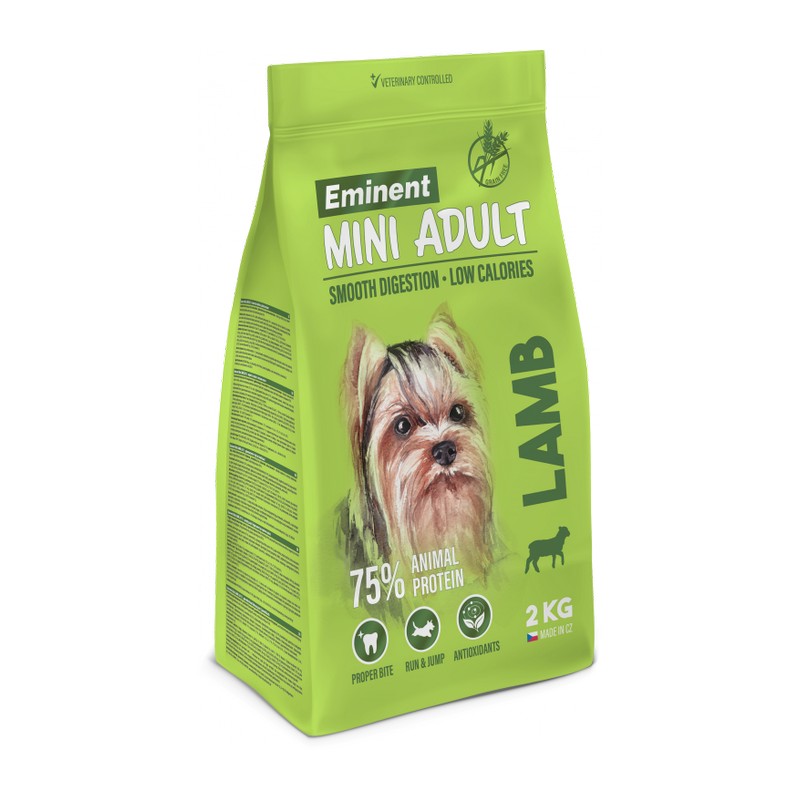 Eminent adult mini lamb 2 kg granule pre malých psov