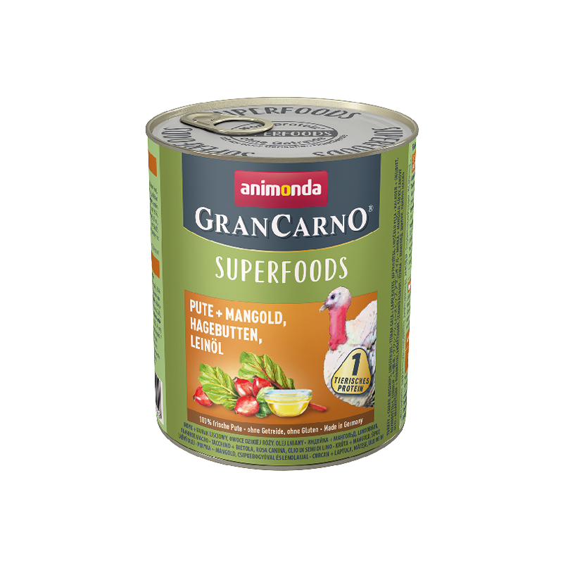 Animonda GranCarno Superfoods Morka, repa, šípky a ľanový olej 800g
