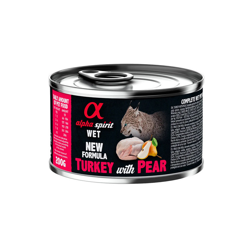 Alpha Spirit Cat Adult - Turkey with Pear 200g