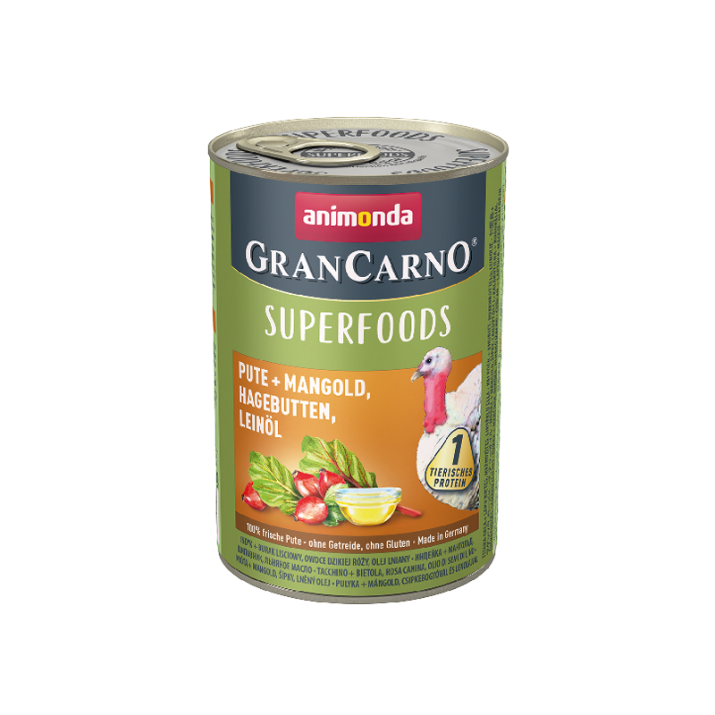 Animonda GranCarno Superfoods Morka, repa, šípky a ľanový olej 400g
