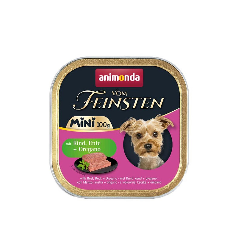Animonda Vom Feinsten Adult Mini Dog - Hovädzie, kačica a oregáno 100g
