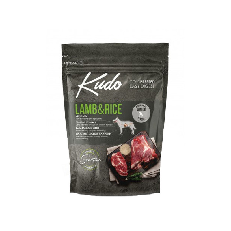 Kudo Dog LG Junior Medium&Maxi Lamb & Rice 3kg