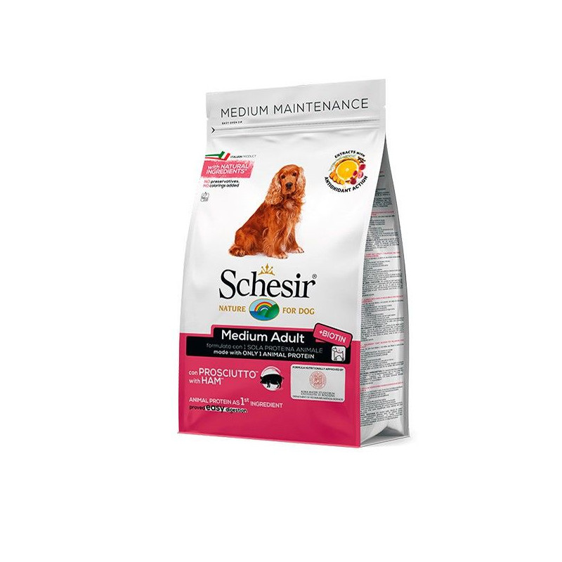 Schesir Dog Medium Adult - Bravčová šunka s ryžou 3kg