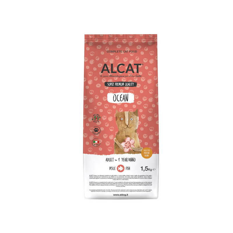 Alcat Ocean Adult granule - Losos 1,5kg