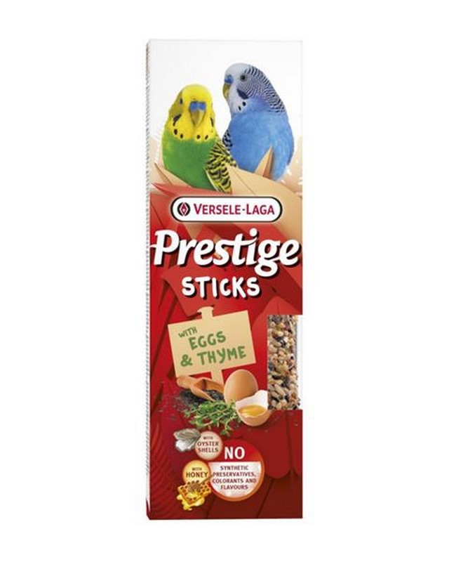 Pamlsok VL prestige stick tyčinky pre andulky s vajciami a tymiánom 2ks 60g
