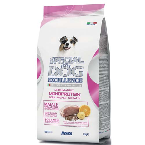 MONGE SPECIAL DOG EXCELLENCE MEDIUM ADULT MONOPROTEINIC bravčové + zemiaky 3kg superprémium