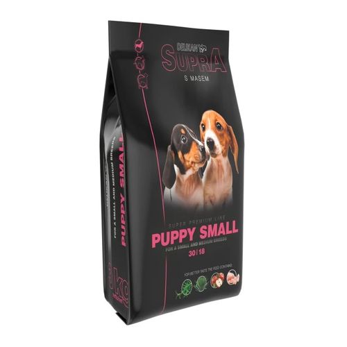 DELIKAN SUPRA Puppy Small 3kg superprémiové krmivo s obsahom čerstvého mäsa pre šteňatá malých a stredných plemien