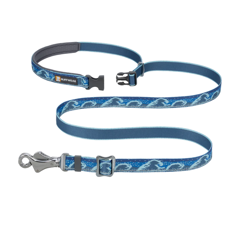 Vodítko pre psy Ruffwear Crag EX™ Lead-midnight-wave Farba: midnight-wave