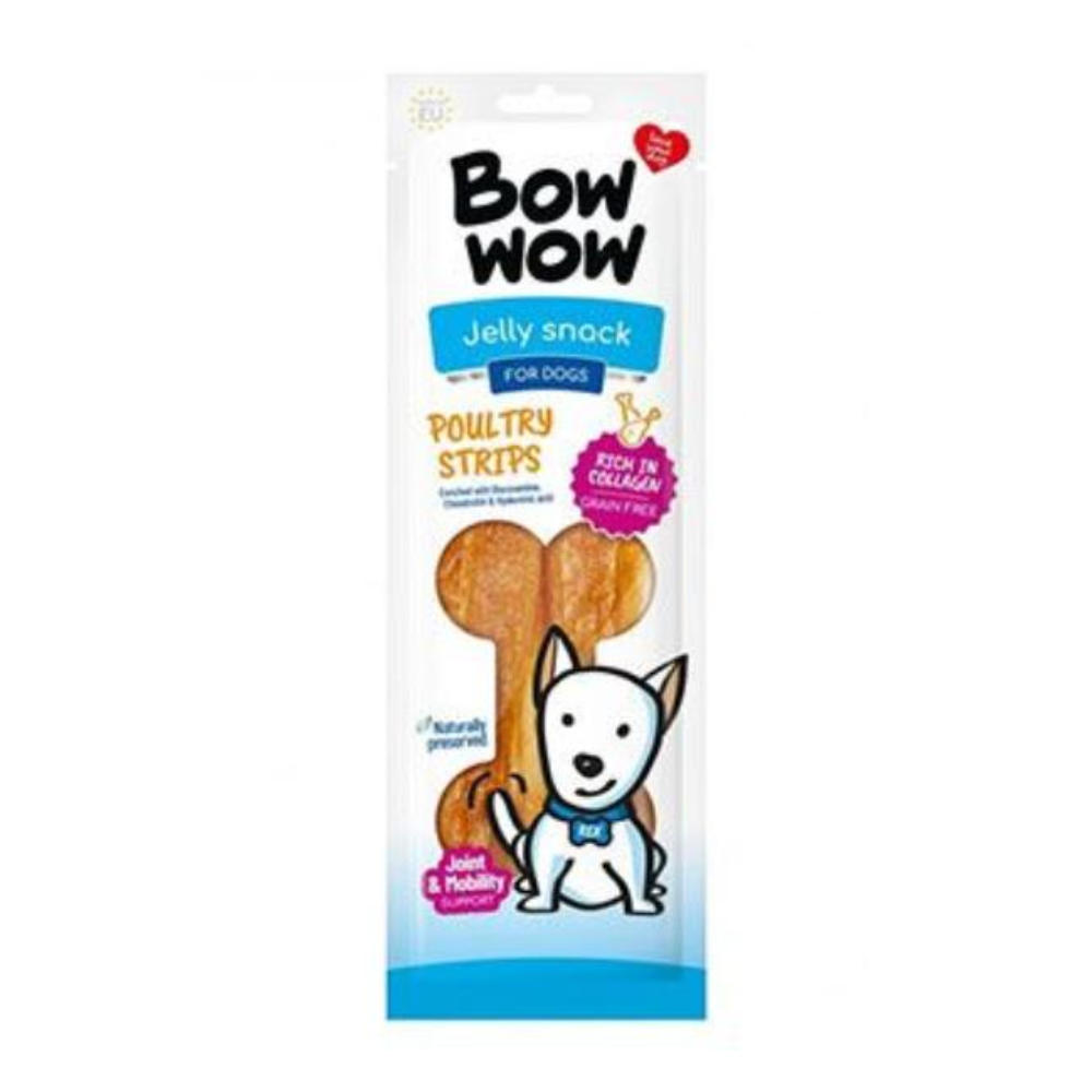 Bow wow pochúťka hydinové stripsy 60 g