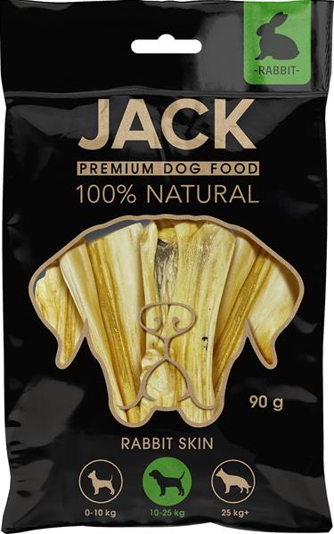 Pamlsok Jack králičia koža 90 g