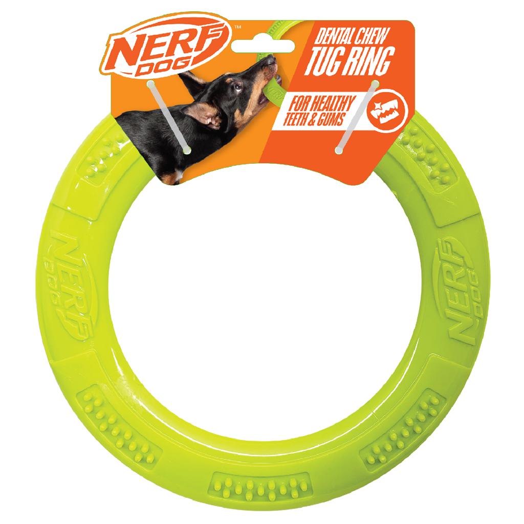 NERF DOG Hračka pre psov dentálne ťahadlo v tvare kruhu 23 cm