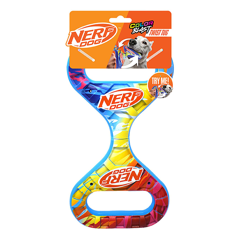 NERF DOG Hračka pre psov rotujúce ťahadlo Infinity s farebným úchopom 27 cm