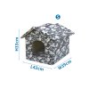 domcek pre zvierata grey camouflage s 42x39x33cm