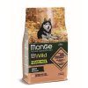 MONGE BWild Grain Free Adult 2,5kg bezobilninové kompletné krmivo pre dospelých psov všetkých plemien s lososom a hráškom