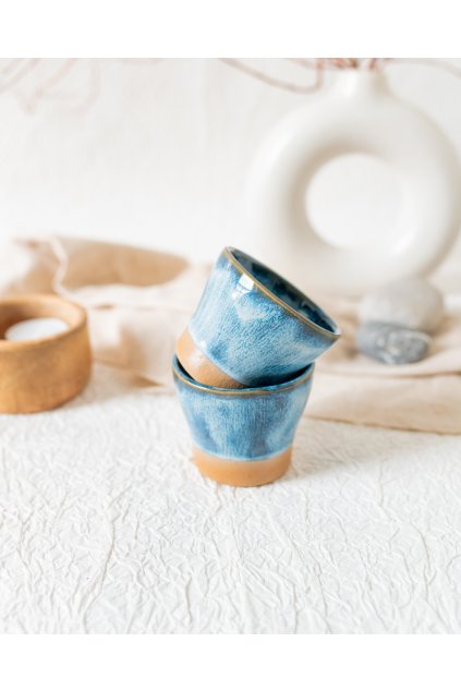 Ručně vyrobený espresso kalíšek - Jeans  (80 ml)