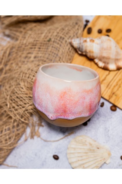 Ručně vyrobený kulatý kalíšek - Sakura (330 ml)