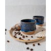 Ručně vyrobený kalíšek na kávu - tm.modrý (150-170 ml) - II.jakost