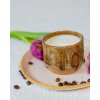 Ručně odlévaná sójová svíčka v keramickém kalíšku - Hnědá (150-170 ml)