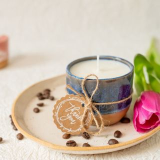 A budou i přírodní, sojové svíčky v keramice. Cena bude 350,-/ks. Je nižší než cena za kalíšek, jelikož se jedná o...