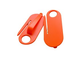 Řezák na bezpečnostní pásy-oranžový s klipem