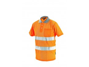 Výstražná polokošile s reflexními pruhy, oranžová vel. XL