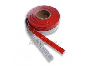Reflexní PVC našívací páska 25mm -  červená
