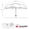 Reflexní 3M scotchlite deštník - MODRÝ