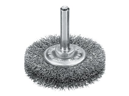 415163 | Rotačná kefa so stopkou priemer 6 mm priemer 50x14 / 0,30 oceľový drôt zvlnený