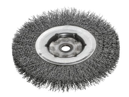 340141 | Einscheibenbürste RBE Drm 150 x 17-21 mm EBD 14 mm Rohr 50 mm Stahldraht STA gewellt 0.20 mm Bohrung 12 mm Besatzhöhe 32.5 mm