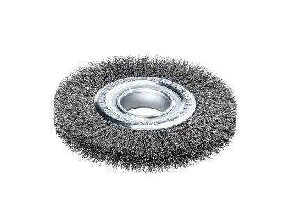 355162 | Rundbürste RB Drm 178 x 23-26 mm EBR 22 mm Rohr 50 mm Stahldraht STA gewellt 0.30 mm Bohrung Set mm Red.-Ring SET Ø50/32/1"/22.2/20/16/ Ø1/2" Besatzhöhe 36.5 mm