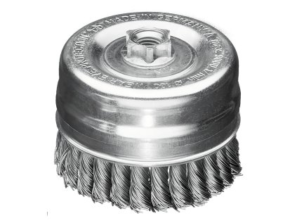 486317 |Zopf-Topfbürste mit Stützring, Stahldraht 100xM14, 0,80