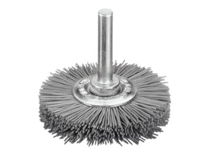 415872 | Rotačná kefa so stopkou priemer 6 mm brúsne štetiny so zrnom karbidu kremíka 50x10 / 320/0,6