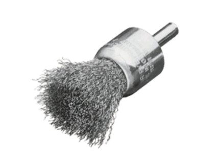 456191 | Pinselbürste mit Schaft 6 mm, Stahldraht gewellt 30x29 / 0,50