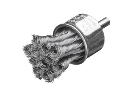 456298 | Pinselbürste mit Schaft 6 mm Stahldraht gezopft 29x72x28 mm / 0,50