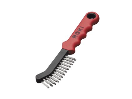 182401 | Bremssattelbürste ROKI DBGM 2K rot/schwarz PP/TPE Körper 225 x 12/18 x 15/30 mm 2 rhg. x 12/13 Stahldraht STA glatt 0.35 mm