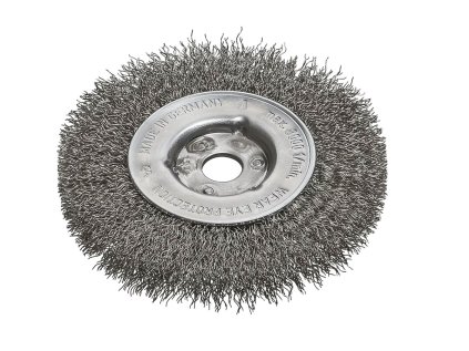 320361 | Einscheibenbürste RBE Drm 100 x 14-18 mm EBD 12 mm Rohr 30 mm Stahldraht rostfrei ROF gewellt 0.30 mm Bohrung 12 mm Besatzhöhe 21 mm