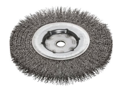 340341 | Einscheibenbürste RBE Drm 150 x 17-21 mm EBD 14 mm Rohr 50 mm Stahldraht rostfrei ROF gewellt 0.20 mm Bohrung 12 mm Besatzhöhe 32.5 mm