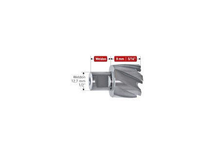 201230024 | Kernbohrer MINI-LINE 8, Weldon, 13, Durchmesser 24 mm