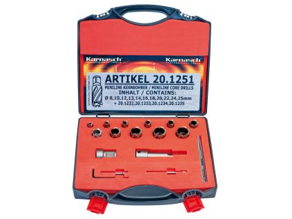 43590 1 201251 1 jadrove vrtaky prumer 8 10 12 13 14 16 18 20 22 24 25 mm mini line set 8 11 ks vrtaku