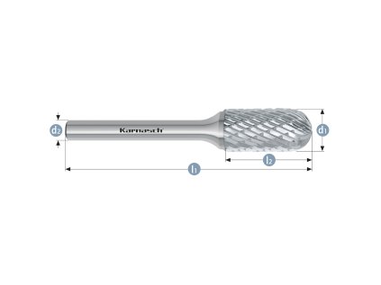113021075 | C (WRC) - Hartmetall-Frässtift, Walzenrundform HP-3 8,0x20x6-65 mm, unbeschichtet