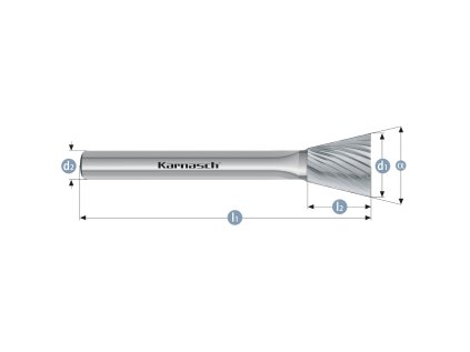113099010 | N (WKN) - Winkel Frässtift HP-2 6,0x7x3-39/10° mm, unbeschichtet