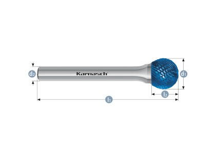 115032020 | D (KUD) - Kugel Frässtift HP-4 2,0x1,8x3-38 mm, beschichtet