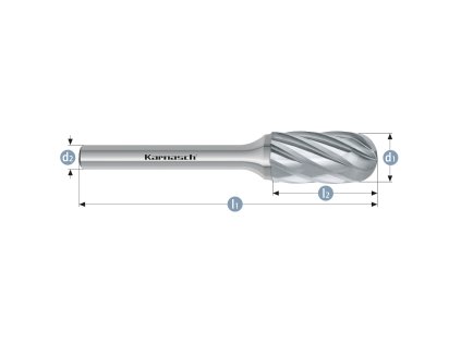113025100 | C (WRC) -Hartmetall-Frässtift, Walzenrundform HP-7 12,0x20x6-65 mm, unbeschichtet
