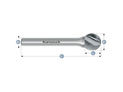 113035050 | D (KUD) - Kugel Frässtift HP-7 6,0x5x3-38 mm, unbeschichtet