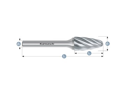 113055050 | F (RBF) - Rundbogen Frässtift HP-7 12,0x25x6-70 mm, unbeschichtet