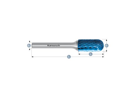 115027085 | C (WRC) -Walzenrundform Frässtift HP-1 10,0x20x6-65 mm, beschichtet