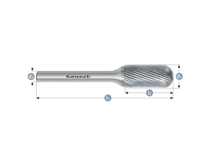 113023080 | C (WRC) - Hartmetall-Frässtift, Walzenrundform HP-5 8,0x20x6-170 mm, unbeschichtet