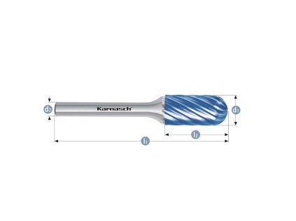 116033025 | C (WRC) - Hartmetall-Frässtift, Walzenrundform HP-9 12,0x25x6-70 mm, beschichtet