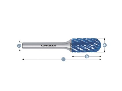 116043025 | C (WRC) -Hartmetall-Frässtift, Walzenrundform HP-8 12,0x25x6-70 mm, beschichtet