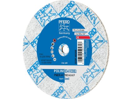 44691010 | Brúsny kotúč PNER-H 75x3x6 mm, tvrdý, A jemné, POLINOX